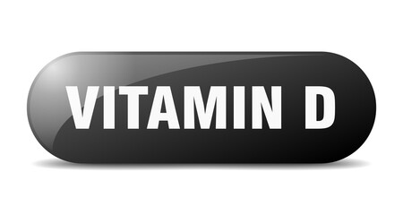 vitamin d button. sticker. banner. rounded glass sign