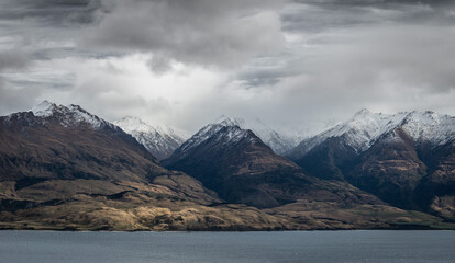Moody mountain range Wanaka New Zealand