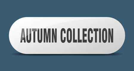 autumn collection button. sticker. banner. rounded glass sign