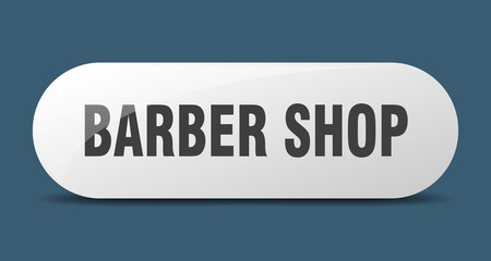 barber shop button. sticker. banner. rounded glass sign