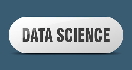 data science button. sticker. banner. rounded glass sign