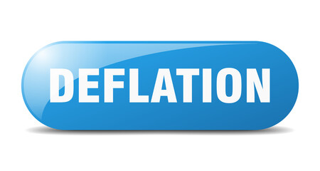 deflation button. sticker. banner. rounded glass sign