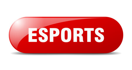 esports button. sticker. banner. rounded glass sign