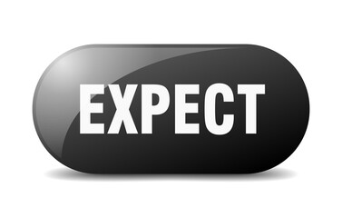 expect button. sticker. banner. rounded glass sign