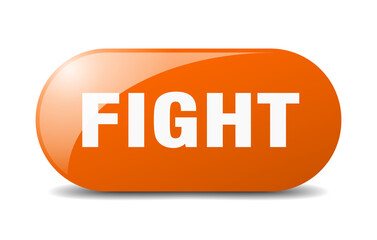 fight button. sticker. banner. rounded glass sign