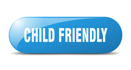 child friendly button. sticker. banner. rounded glass sign