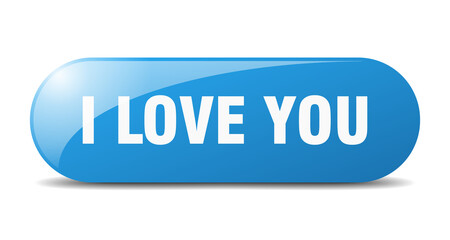 i love you button. sticker. banner. rounded glass sign