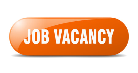 job vacancy button. sticker. banner. rounded glass sign