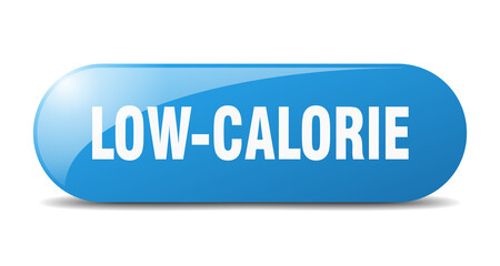 low-calorie button. sticker. banner. rounded glass sign