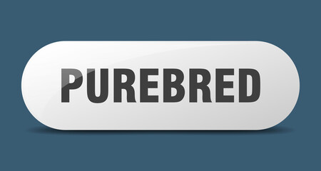 purebred button. sticker. banner. rounded glass sign