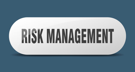 risk management button. sticker. banner. rounded glass sign