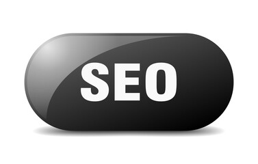 seo button. sticker. banner. rounded glass sign