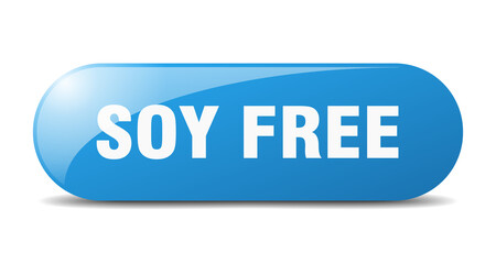 soy free button. sticker. banner. rounded glass sign