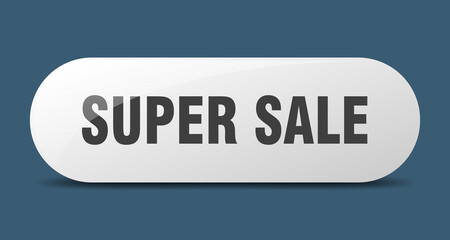 super sale button. sticker. banner. rounded glass sign