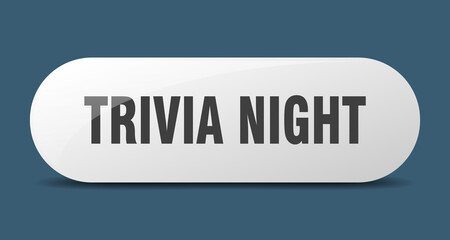 trivia night button. sticker. banner. rounded glass sign