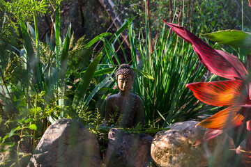 Budha on garden