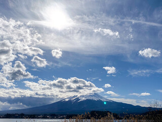 Clouds and mount fuji