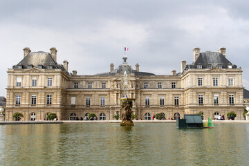 Fototapeta na wymiar French Senate at Jardin du Luxembourg, Paris, France