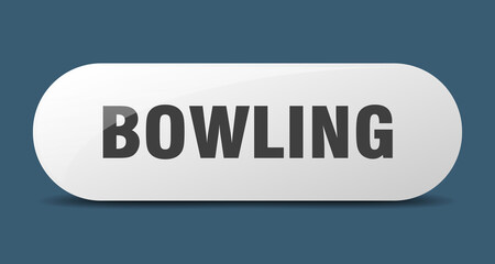 bowling button. sticker. banner. rounded glass sign