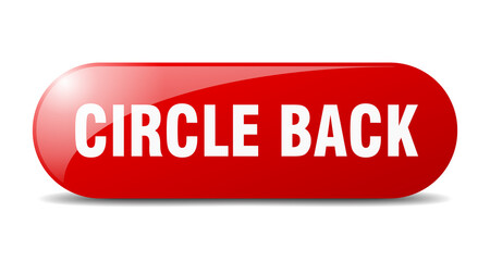circle back button. sticker. banner. rounded glass sign