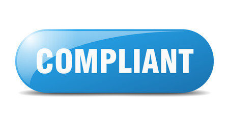 compliant button. sticker. banner. rounded glass sign