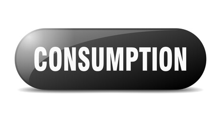 consumption button. sticker. banner. rounded glass sign