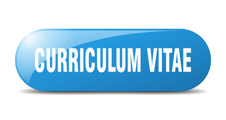 curriculum vitae button. sticker. banner. rounded glass sign
