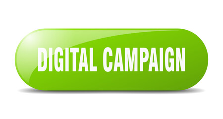 digital campaign button. sticker. banner. rounded glass sign