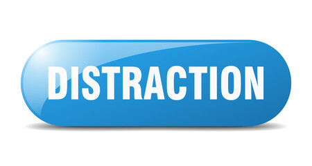 distraction button. sticker. banner. rounded glass sign