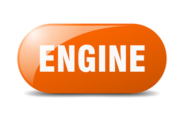 engine button. sticker. banner. rounded glass sign