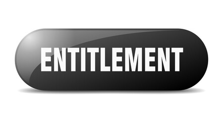 entitlement button. sticker. banner. rounded glass sign