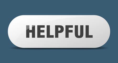 helpful button. sticker. banner. rounded glass sign