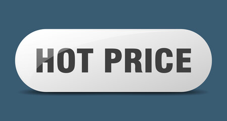 hot price button. sticker. banner. rounded glass sign