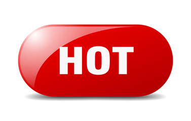 hot button. sticker. banner. rounded glass sign