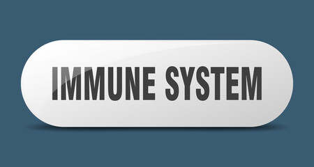 immune system button. sticker. banner. rounded glass sign