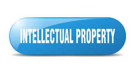 intellectual property button. sticker. banner. rounded glass sign