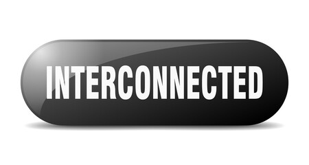 interconnected button. sticker. banner. rounded glass sign