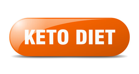 keto diet button. sticker. banner. rounded glass sign