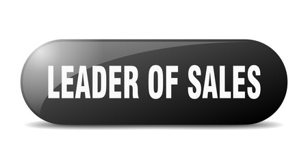 leader of sales button. sticker. banner. rounded glass sign