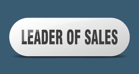 leader of sales button. sticker. banner. rounded glass sign