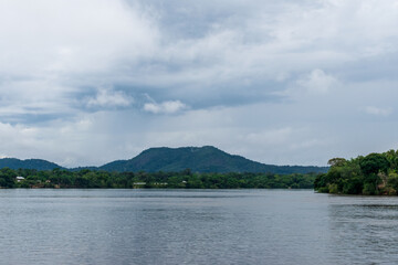 Vaupes river at mountains