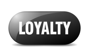 loyalty button. sticker. banner. rounded glass sign