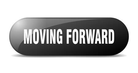 moving forward button. sticker. banner. rounded glass sign