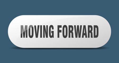 moving forward button. sticker. banner. rounded glass sign