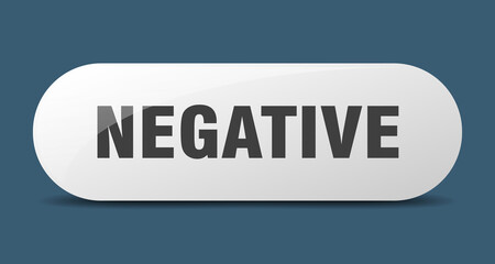 negative button. sticker. banner. rounded glass sign