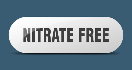 nitrate free button. sticker. banner. rounded glass sign