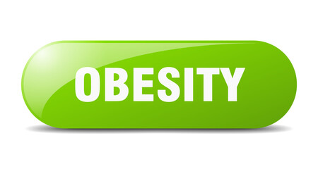 obesity button. sticker. banner. rounded glass sign