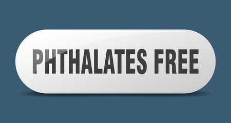 phthalates free button. sticker. banner. rounded glass sign