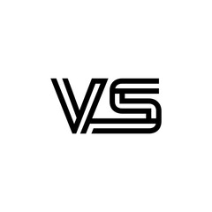 initial letter vs line stroke logo modern