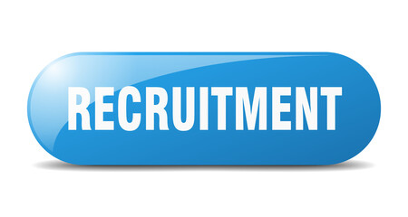 recruitment button. sticker. banner. rounded glass sign